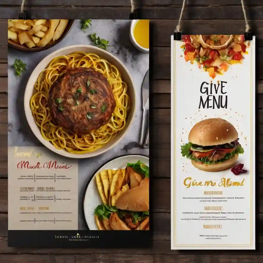 Cetak Banner Menu dengan Desain Modern