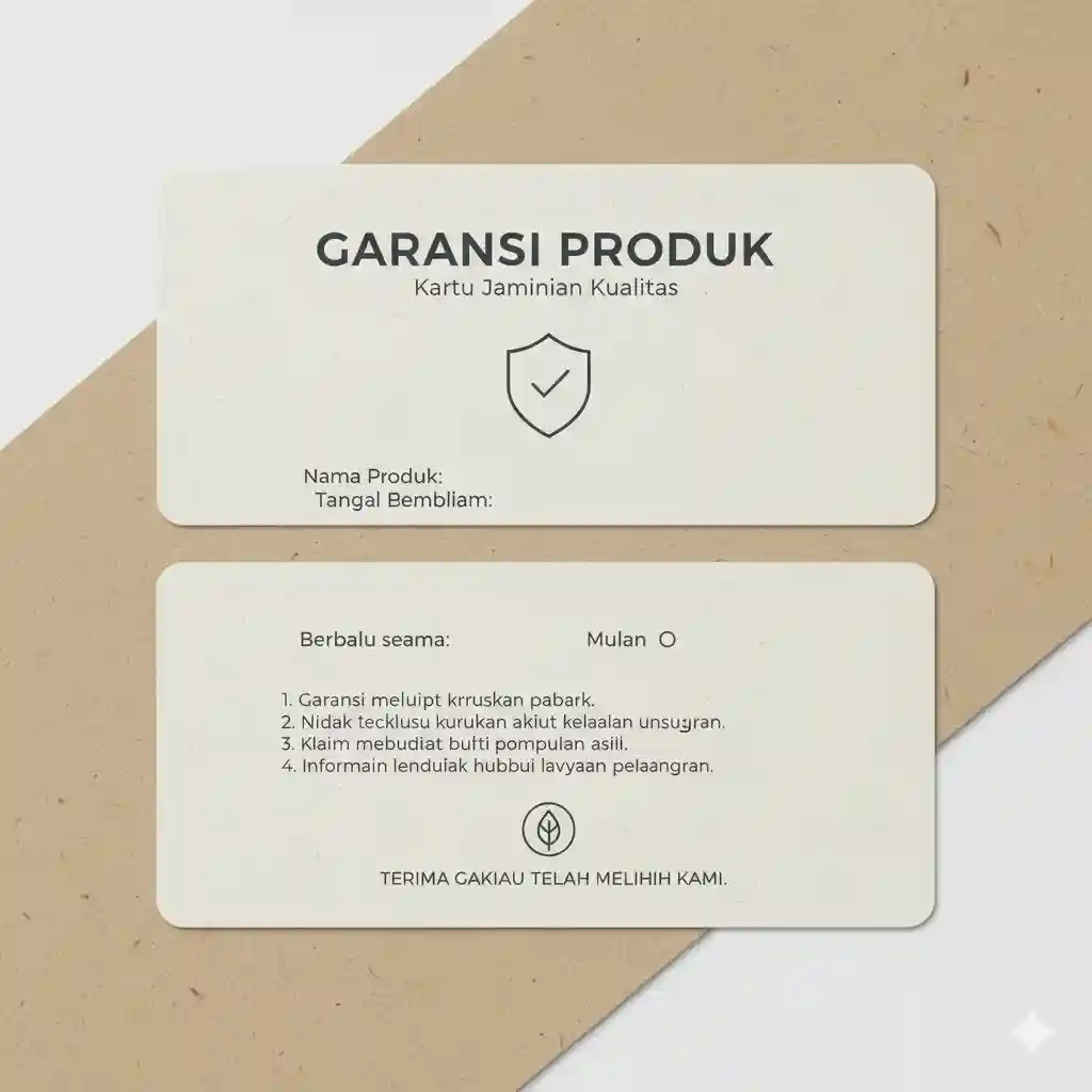 Cetak Warranty Card Murah Bandung