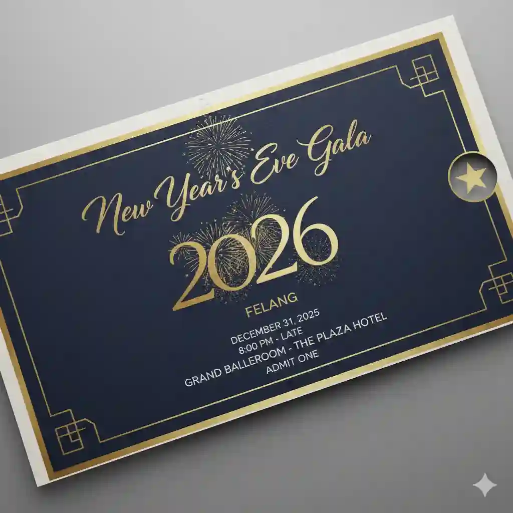 Cetak Tiket Gelang untuk Perayaan Tahun Baru