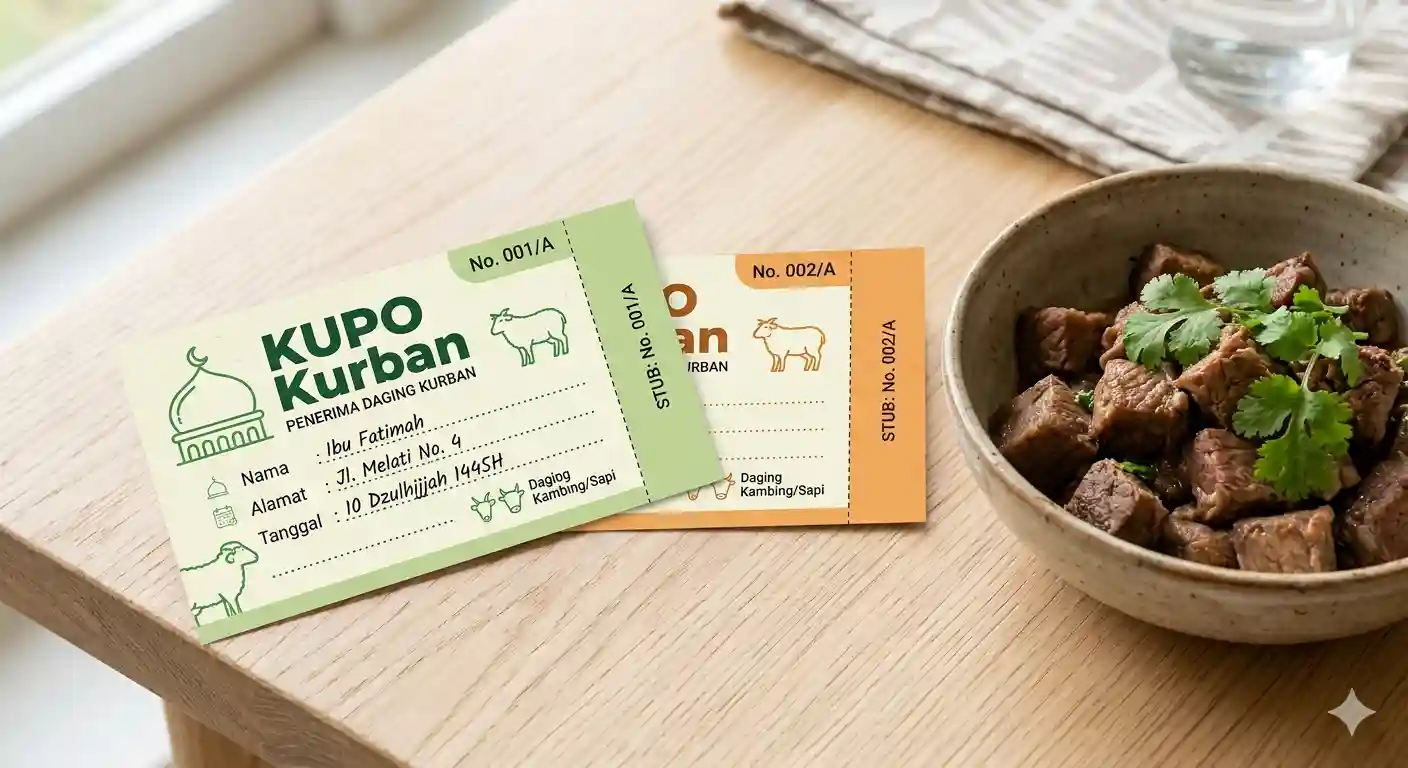 Cetak Kupon Kurban! Solusi Praktis Pembagian Daging